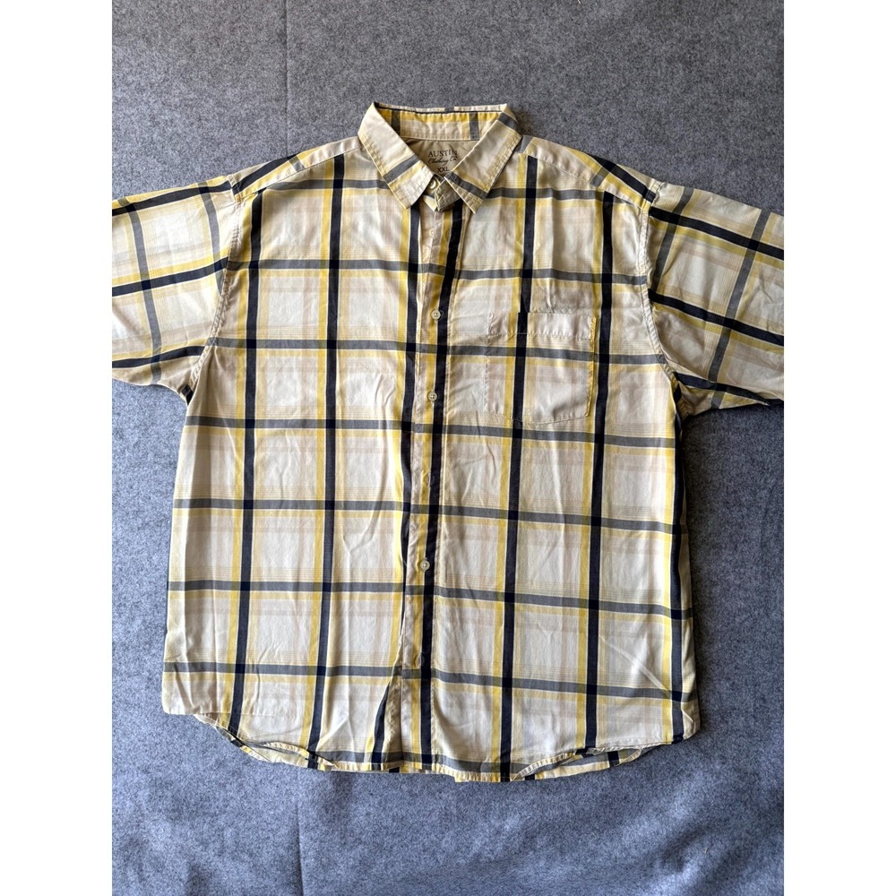 Austin Clothing Co Shirt Men 2XL Multi Window Plaid Cotton Classic Fit Button Up